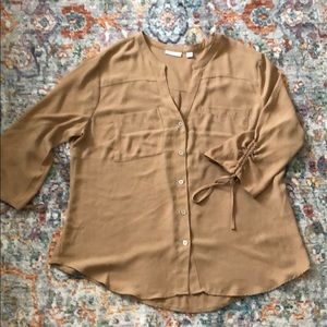 NWOT tan blouse
